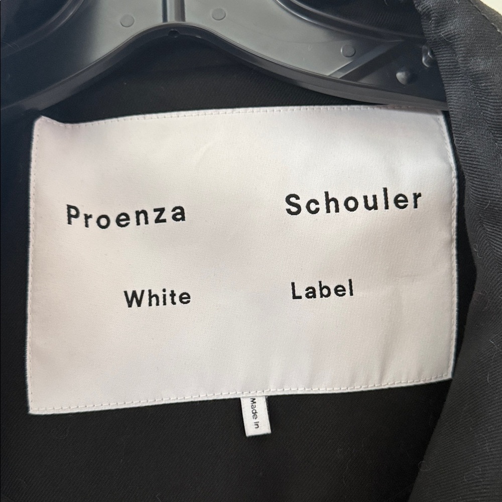 Proenza Schouler Black and Ecru Windowpane Utility Jacket Sz S - Picture 2 of 9